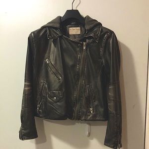 Free People Vegan leather jacket